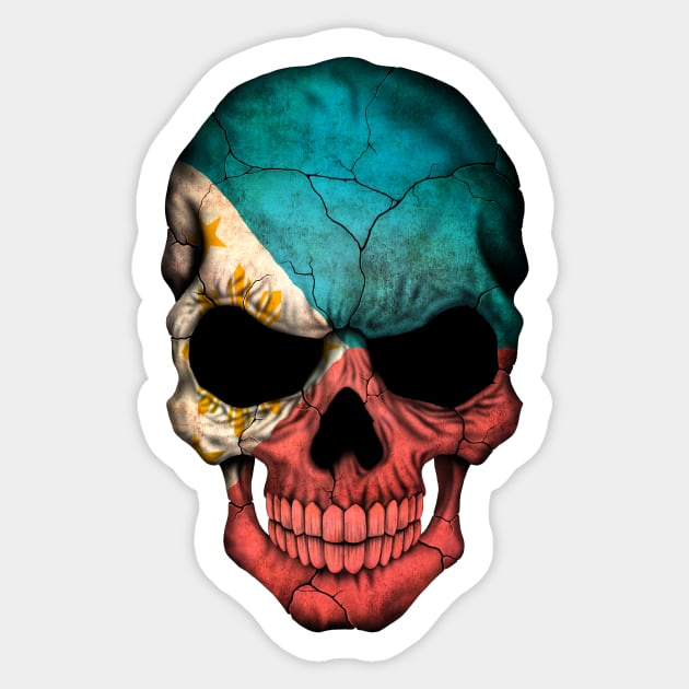 Filipino Flag Skull Sticker by jeffbartels